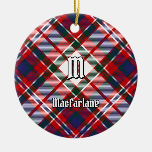 Clan MacFarlane Dress Tartan Keramisch Ornament (Voorkant)