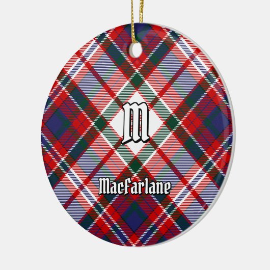 Clan MacFarlane Dress Tartan Keramisch Ornament (Links)