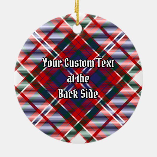 Clan MacFarlane Dress Tartan Keramisch Ornament (Achterkant)