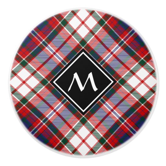 Clan MacFarlane Dress Tartan Keramische Knop (Voorkant)