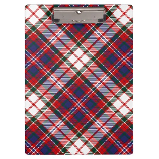 Clan MacFarlane Dress Tartan Klembord (Voorkant)