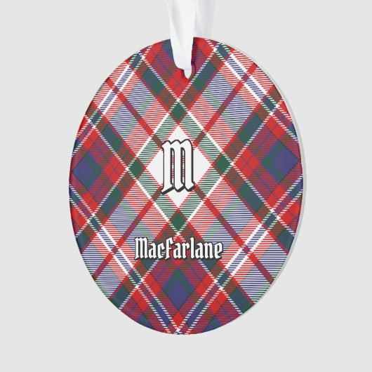 Clan MacFarlane Dress Tartan Ornament (voorkant)