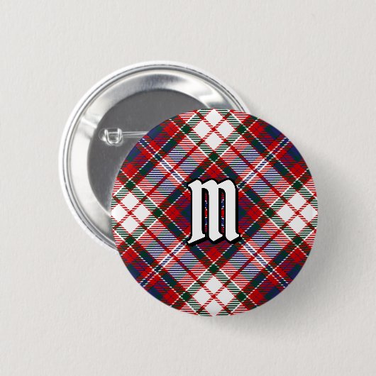 Clan MacFarlane Dress Tartan Ronde Button 5,7 Cm (Voorkant /achterkant)