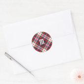 Clan MacFarlane Dress Tartan Ronde Sticker (Envelop)