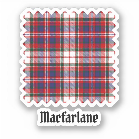 Clan MacFarlane Dress Tartan Sticker (Voorkant)