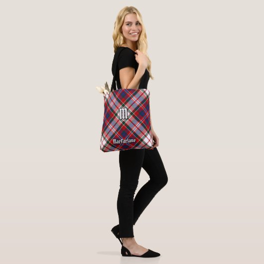 Clan MacFarlane Dress Tartan Tote Bag (Op model)