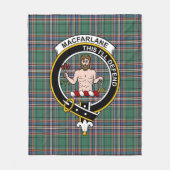 Clan MacFarlane Hunting Modern Tartan Pset Fleece Deken (Voorkant)