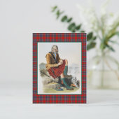 Clan MacFarlane  Illustratie Tartan Lijst Briefkaart (Staand voorkant)