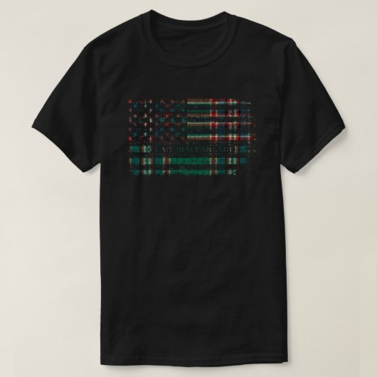 Clan MacFarlane Jacht Schotse tartan US vlag ki T-shirt (Design voorkant)