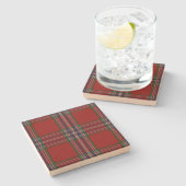 Clan MacFarlane Jurk Tartan Plaid Stone Onderzette Stenen Onderzetter (Zijkant)