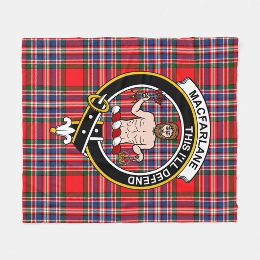 Clan MacFarlane Modern Tartan Pset Fleece Deken (Voorkant (Horizontaal))