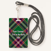 Clan MacFarlane Moderne Jacht Tartan Badge (Achterkant met draagriem)