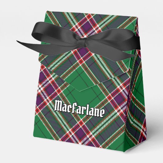 Clan MacFarlane Moderne Jacht Tartan Bedankdoosjes (Voorkant Zijde)