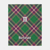 Clan MacFarlane Moderne Jacht Tartan Fleece Deken (Voorkant)