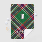 Clan MacFarlane Moderne Jacht Tartan Golfhanddoek (Insitu)