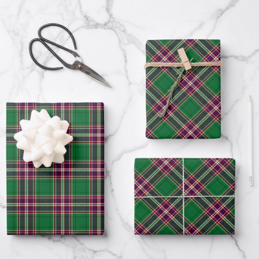 Clan MacFarlane Moderne Jacht Tartan Inpakpapier Vel (Voorkant)
