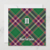 Clan MacFarlane Moderne Jacht Tartan Kaart (Voorkant)