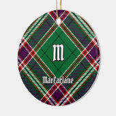 Clan MacFarlane Moderne Jacht Tartan Keramisch Ornament (Links)