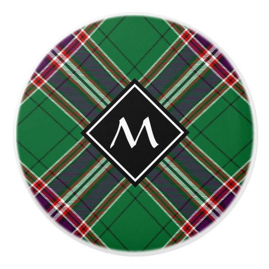 Clan MacFarlane Moderne Jacht Tartan Keramische Knop (Voorkant)