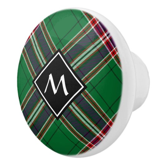 Clan MacFarlane Moderne Jacht Tartan Keramische Knop (Rechts)