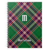 Clan MacFarlane Moderne Jacht Tartan Notitieboek (Voorkant)