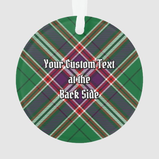 Clan MacFarlane Moderne Jacht Tartan Ornament (achterkant)