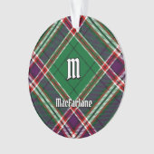 Clan MacFarlane Moderne Jacht Tartan Ornament (voorkant)