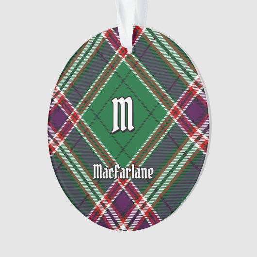 Clan MacFarlane Moderne Jacht Tartan Ornament (voorkant)