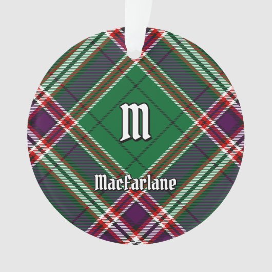 Clan MacFarlane Moderne Jacht Tartan Ornament (voorkant)