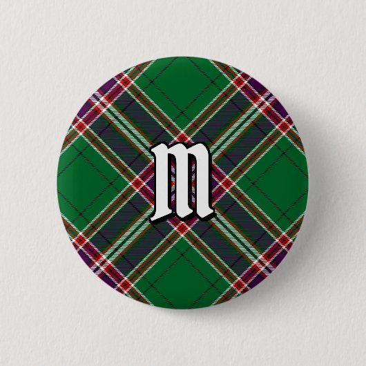 Clan MacFarlane Moderne Jacht Tartan Ronde Button 5,7 Cm (Voorkant)