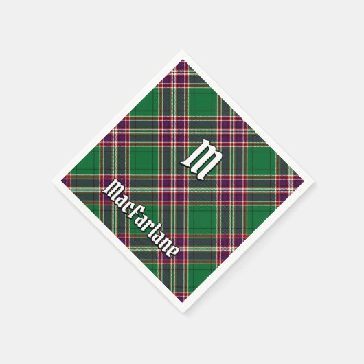 Clan MacFarlane Moderne Jacht Tartan Servet (Hoek)