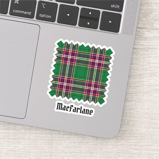 Clan MacFarlane Moderne Jacht Tartan Sticker (Detail)