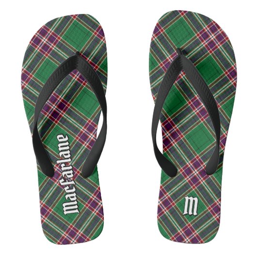Clan MacFarlane Moderne Jacht Tartan Teenslippers (Voetbed)