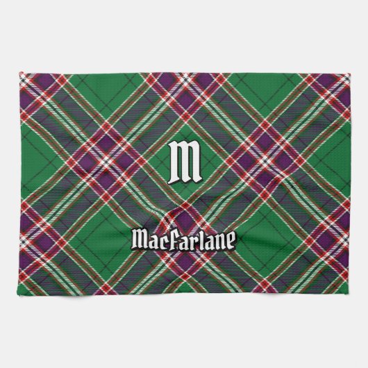 Clan MacFarlane Moderne Jacht Tartan Theedoek (Horizontaal)