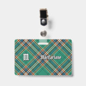 Clan MacFarlane Oude Jacht Tartan Badge (Voorzijde met clip)