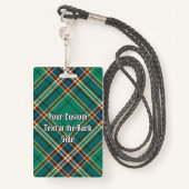 Clan MacFarlane Oude Jacht Tartan Badge (Achterkant met draagriem)