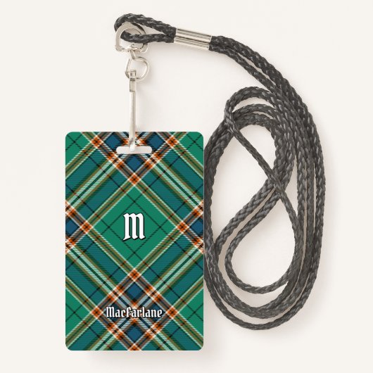 Clan MacFarlane Oude Jacht Tartan Badge (Voorkant met draagriem)