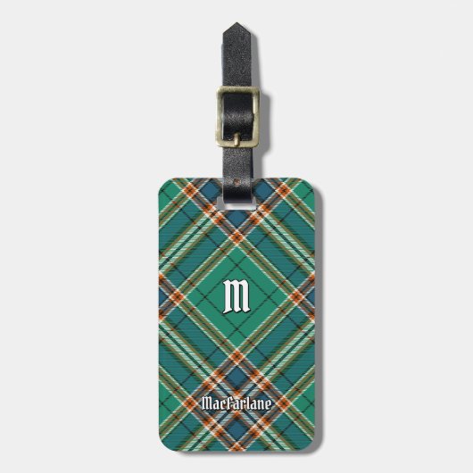 Clan MacFarlane Oude Jacht Tartan Bagagelabel (Voorkant verticaal)
