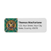 Clan MacFarlane Oude Jacht Tartan Etiket (Voorkant)