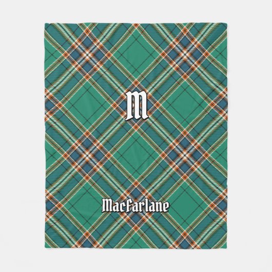 Clan MacFarlane Oude Jacht Tartan Fleece Deken (Voorkant)