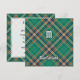 Clan MacFarlane Oude Jacht Tartan Kaart