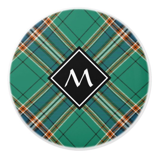 Clan MacFarlane Oude Jacht Tartan Keramische Knop (Voorkant)