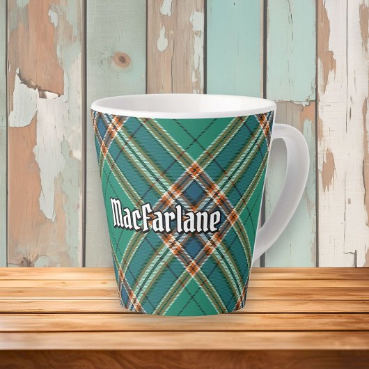 Clan MacFarlane Oude Jacht Tartan Latte Mok