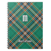 Clan MacFarlane Oude Jacht Tartan Notitieboek (Voorkant)