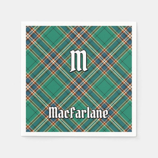 Clan MacFarlane Oude Jacht Tartan Servet (Voorkant)