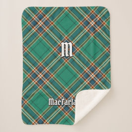 Clan MacFarlane Oude Jacht Tartan Sherpa Deken