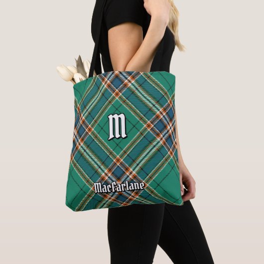 Clan MacFarlane Oude Jacht Tartan Tote Bag (Dichtbij)