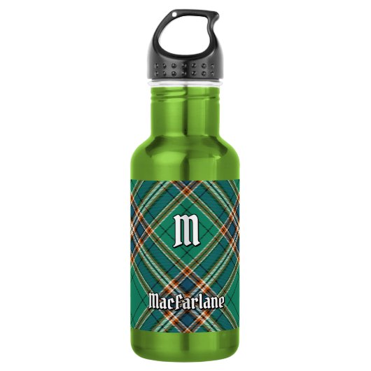 Clan MacFarlane Oude Jacht Tartan Waterfles (Voorkant)