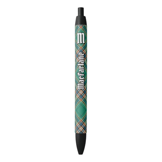 Clan MacFarlane Oude Jacht Tartan Zwarte Inkt Pen (Voorkant Verticaal)