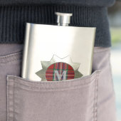 Clan MacFarlane Plaid Monogram Fles Heupfles (Voorbeeld)